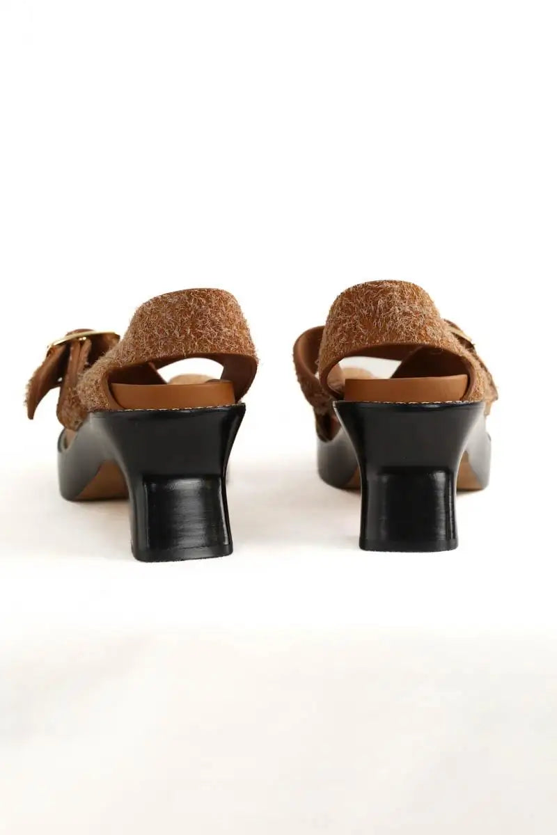 Sandales Loewe Camel en Cuir