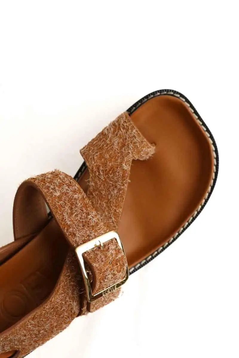 Sandales Loewe Camel en Cuir