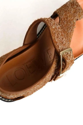 Sandales Loewe Camel en Cuir