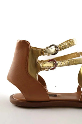 Sandales Louis Vuitton Doré en Cuir