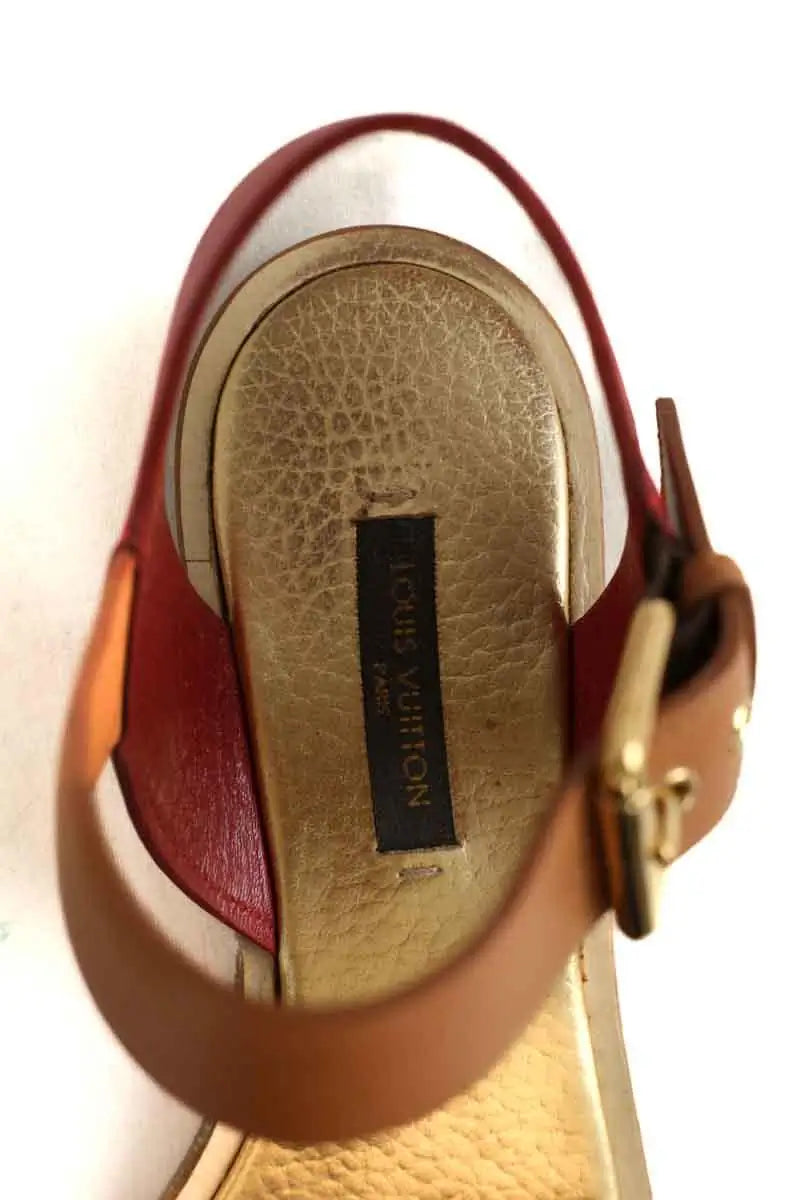 Sandales Louis Vuitton Rouge en Cuir