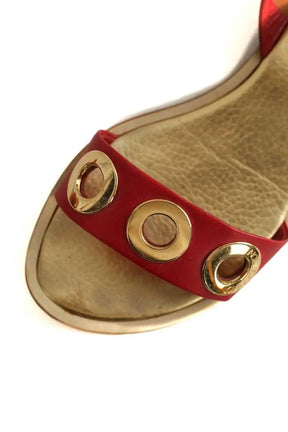 Sandales Louis Vuitton Rouge en Cuir