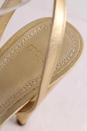 Sandales Maje Doré en Cuir