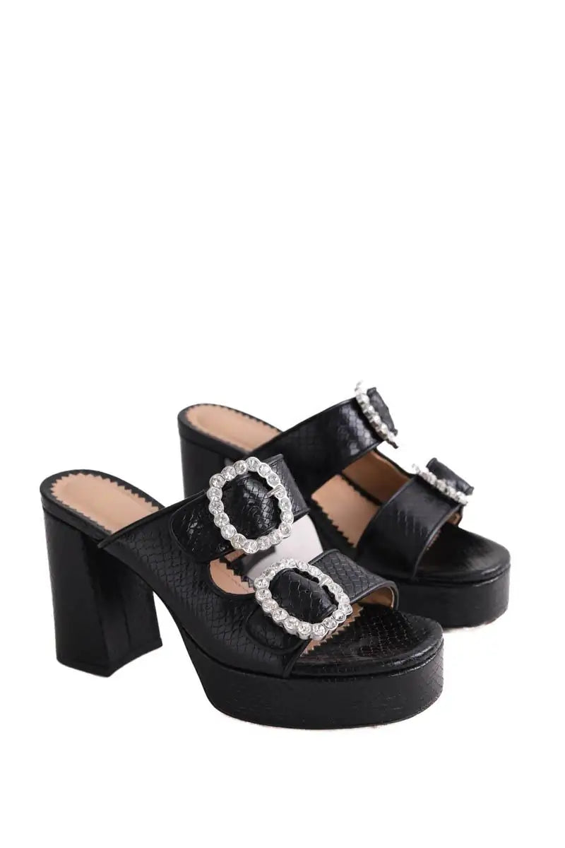 Sandales Maje Noir en Cuir