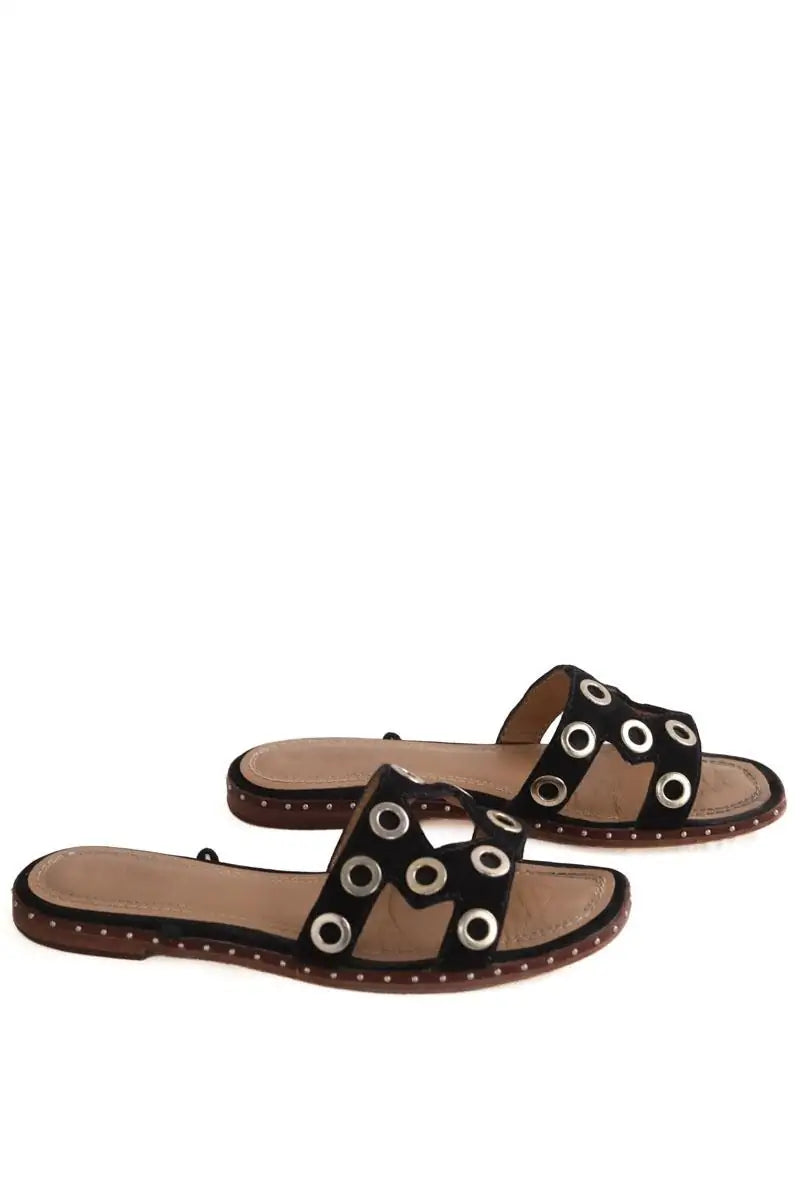 Sandales Maje Noir en Daim