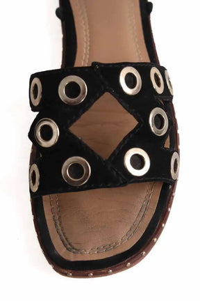 Sandales Maje Noir en Daim
