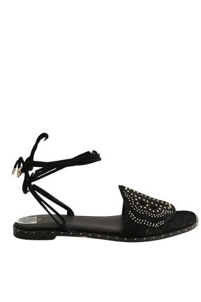 Sandales Maje Noir en Daim, taille 39 - Seconde Main