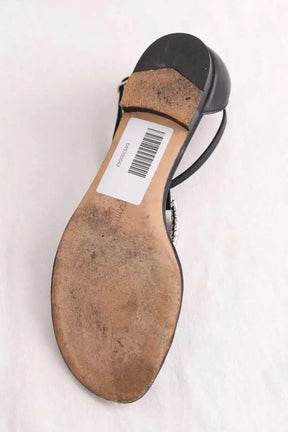 Sandales Manolo Blahnik Noir en Cuir