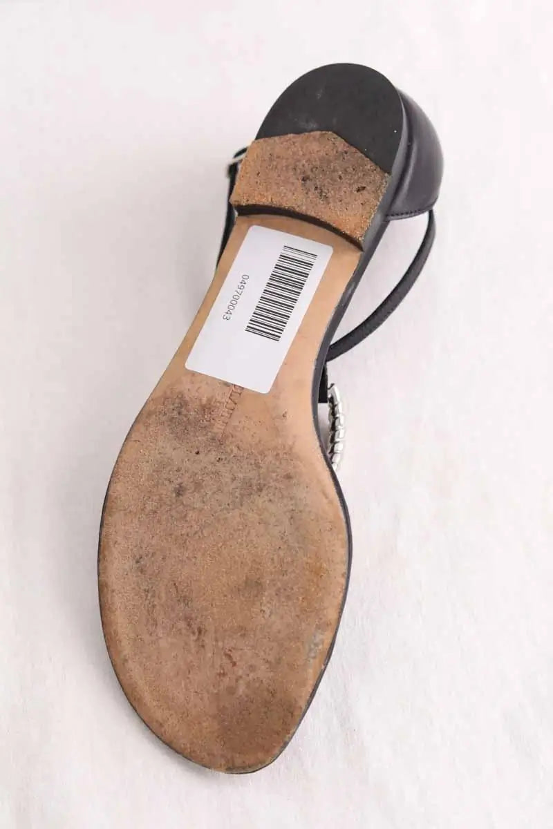 Sandales Manolo Blahnik Noir en Cuir