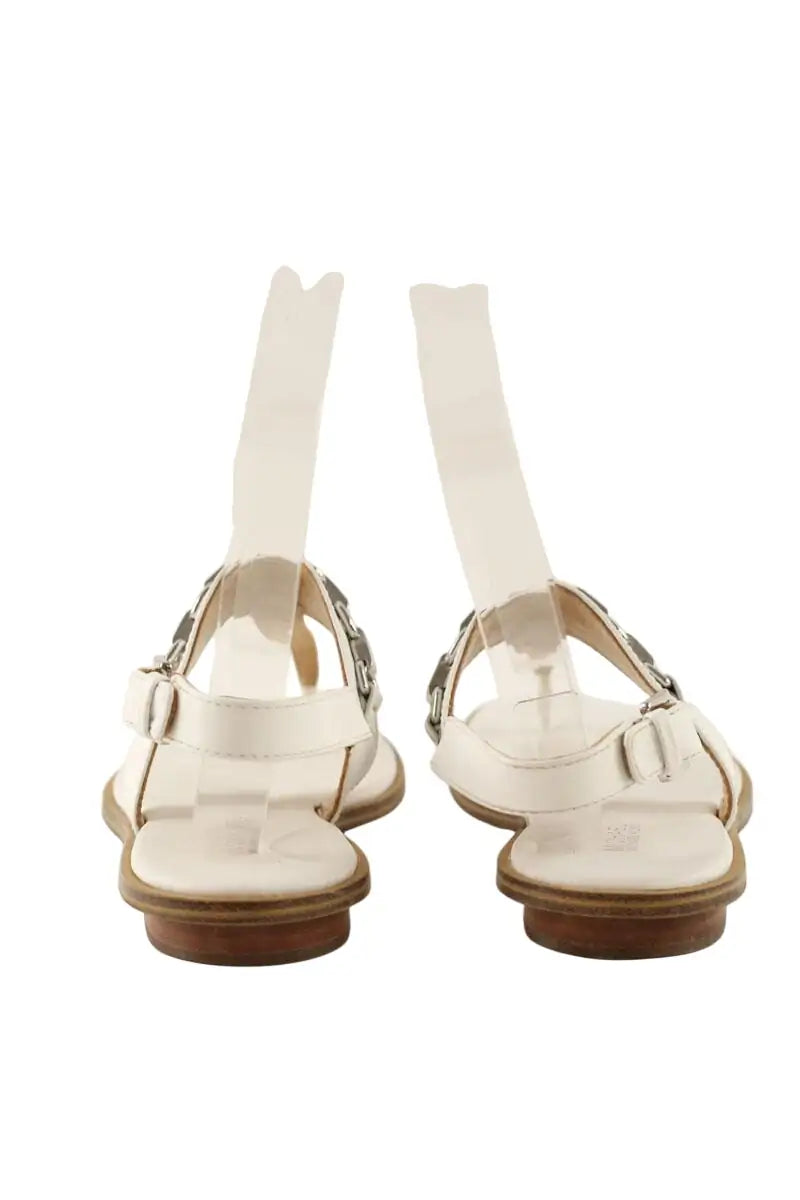 Sandales Michael Kors Blanc en Cuir, taille 38 - Seconde Main