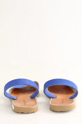 Sandales Minorquines Bleu en Daim