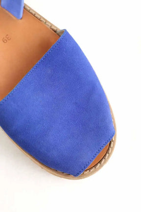 Sandales Minorquines Bleu en Daim