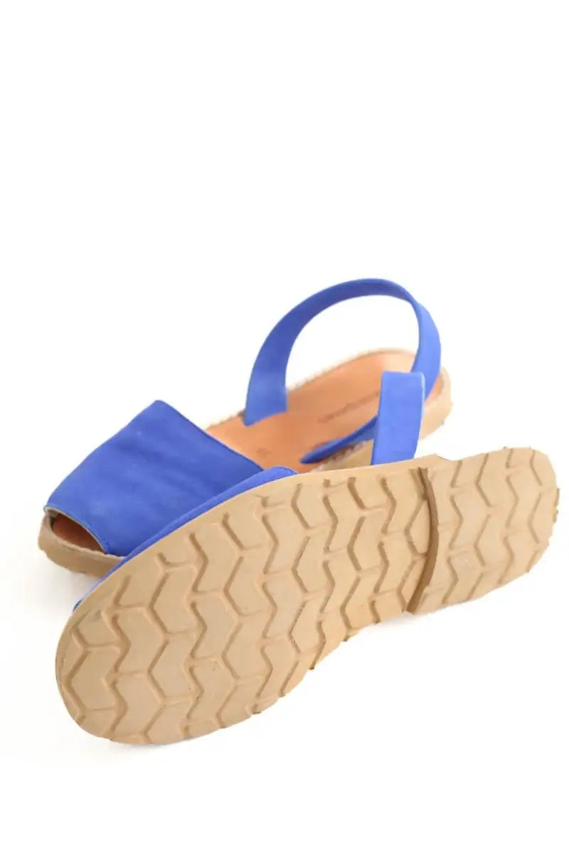 Sandales Minorquines Bleu en Daim