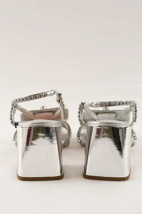 Sandales Miu Miu Argent en Cuir