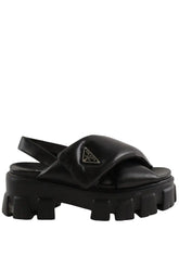 Sandales Prada Noir en Cuir, taille 35 - Seconde Main