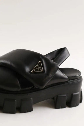 Sandales Prada Noir en Cuir