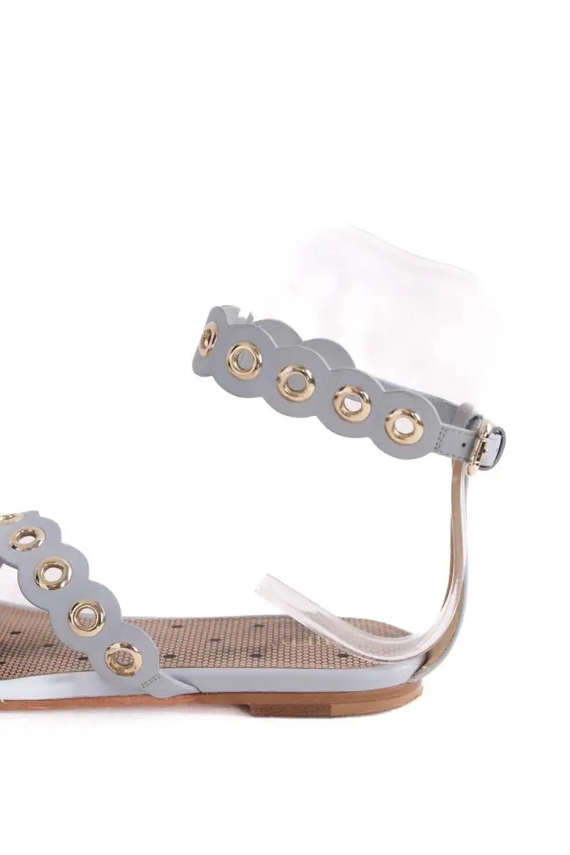 Sandales Red Valentino cristall Bleu en Cuir