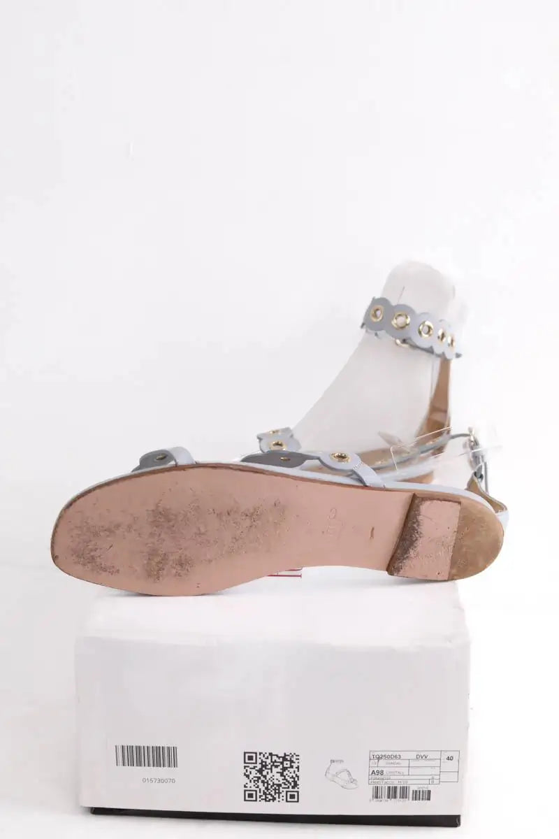 Sandales Red Valentino cristall Bleu en Cuir