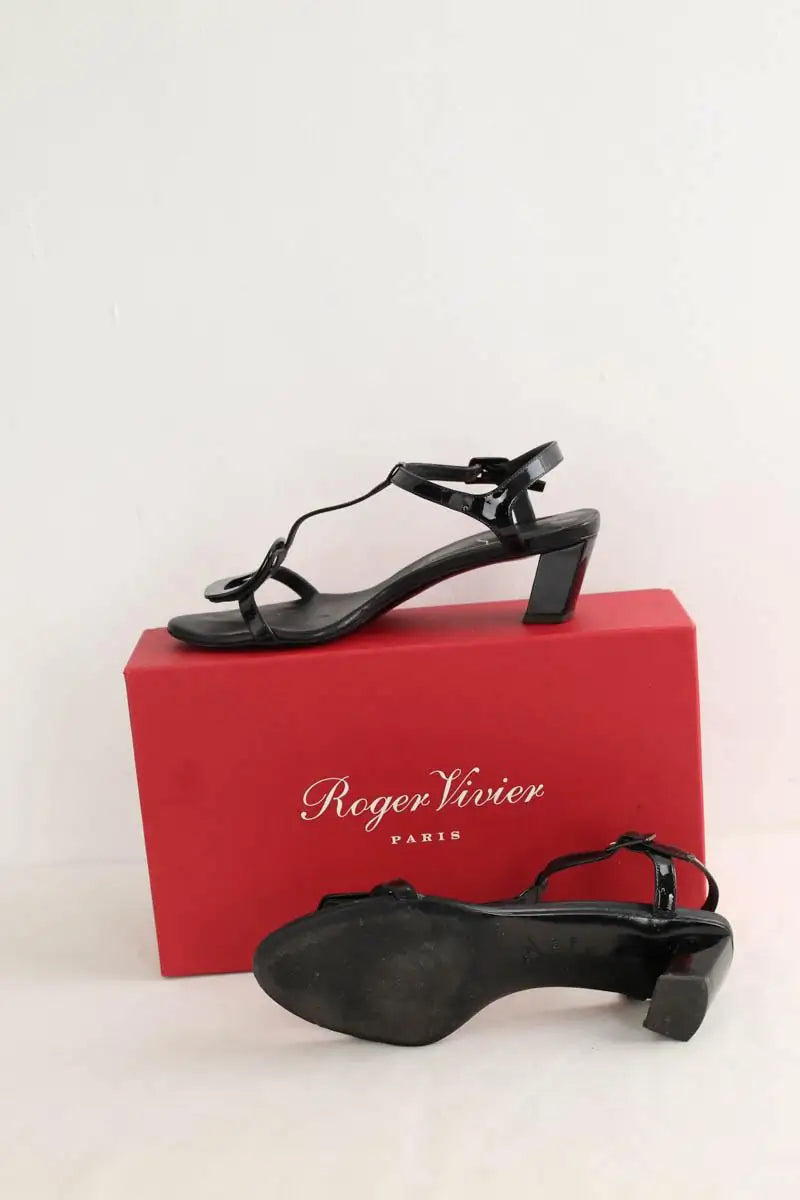 Sandales Roger Vivier Noir en Cuir