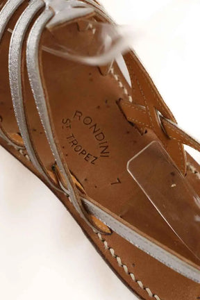 Sandales Rondini Argent en Cuir