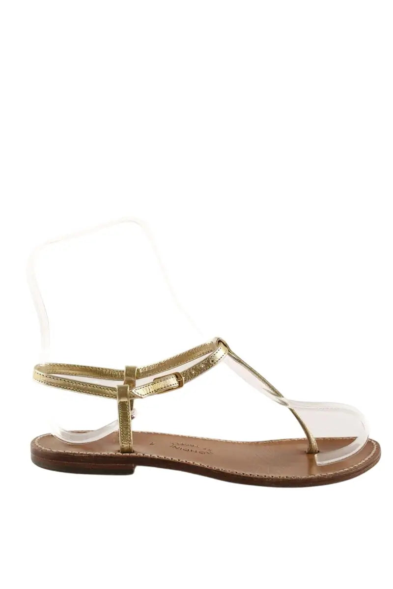 Sandales Rondini Doré en Cuir, taille 38 - Seconde Main