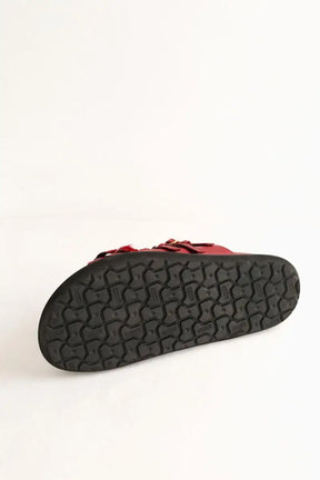 Sandales Sacai Rouge en Cuir