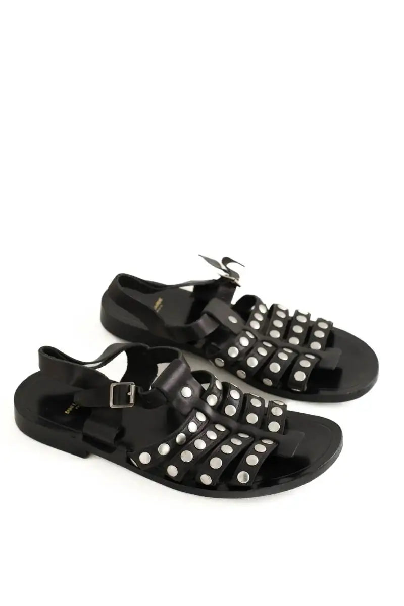 Sandales Saint Laurent Noir en Cuir