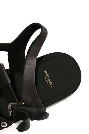 Sandales Saint Laurent Noir en Cuir