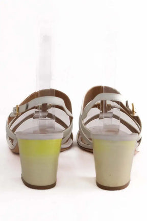 Sandales Salvatore Ferragamo Blanc en Cuir