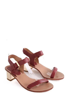 Sandales Sandro Bordeaux en Cuir