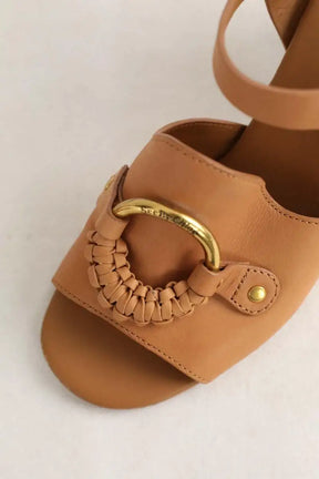 Sandales See By Chloé Camel en Cuir