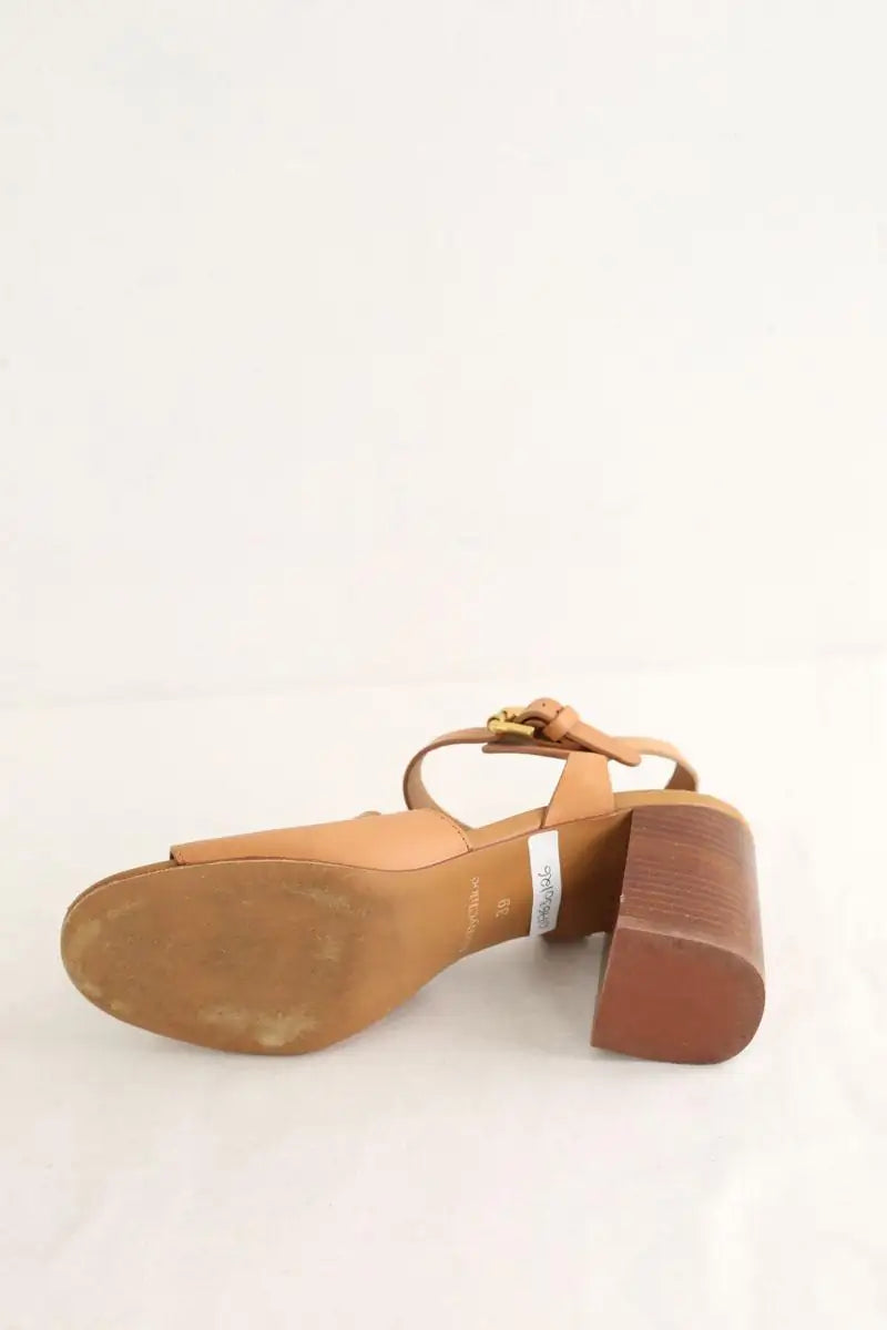 Sandales See By Chloé Camel en Cuir