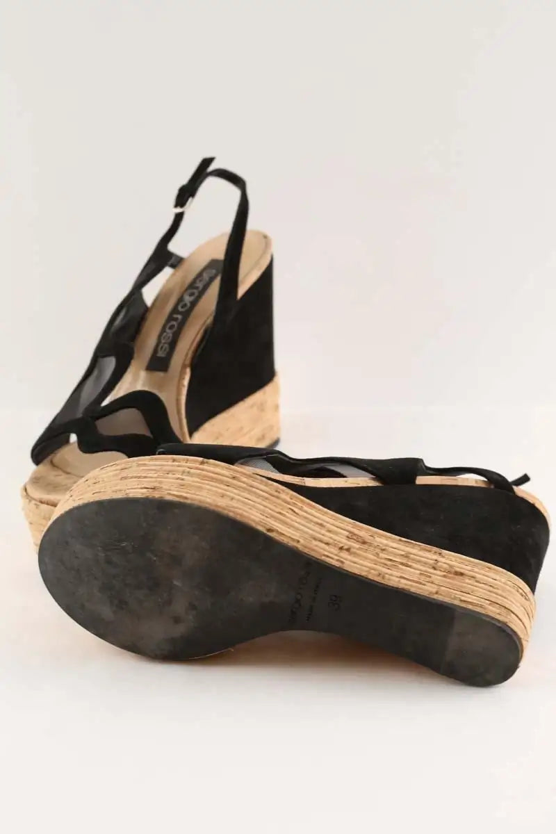 Sandales Sergio Rossi Noir en Cuir