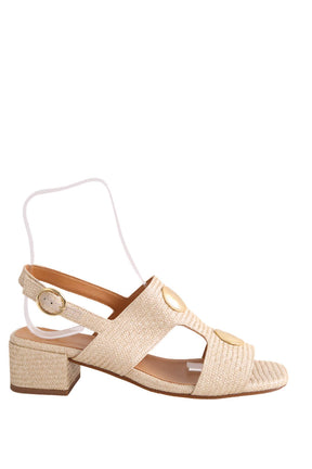 Sandales Sézane Ecru en Cuir, taille 41 - Seconde Main