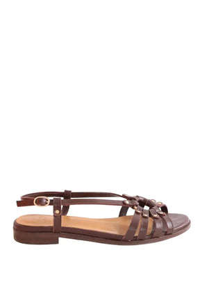 Sandales Sézane Marron en Cuir, taille 37 - Seconde Main