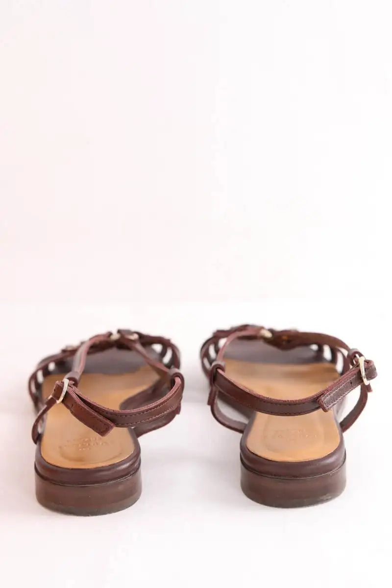 Sandales Sézane Marron en Cuir