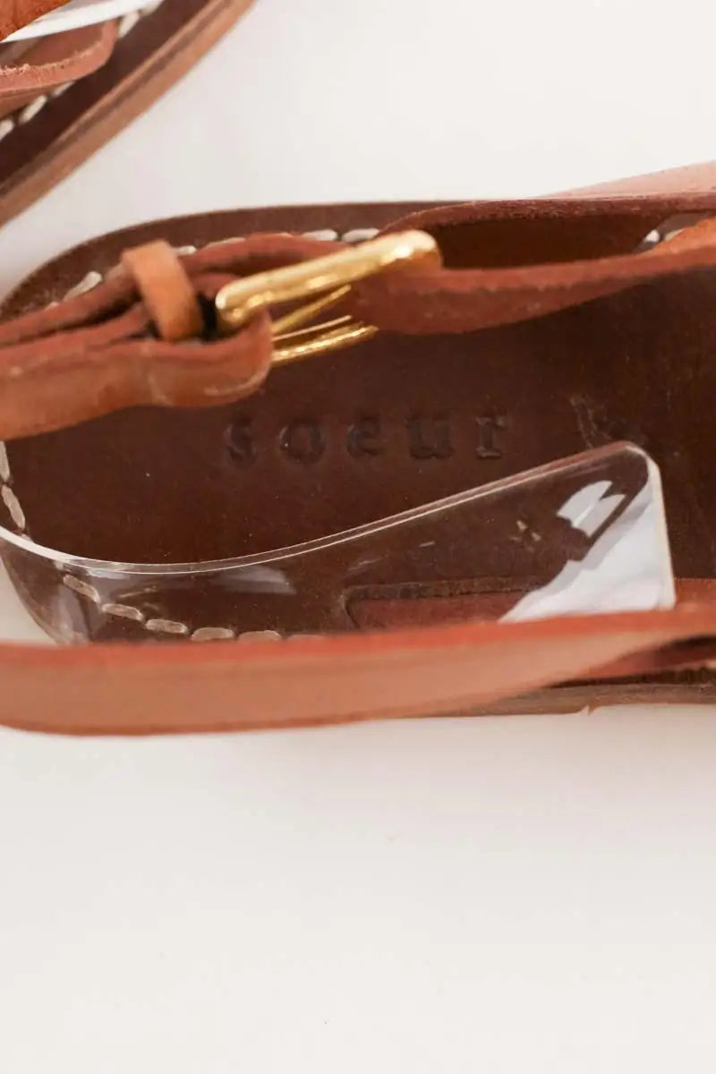 Sandales Soeur Marron en Cuir