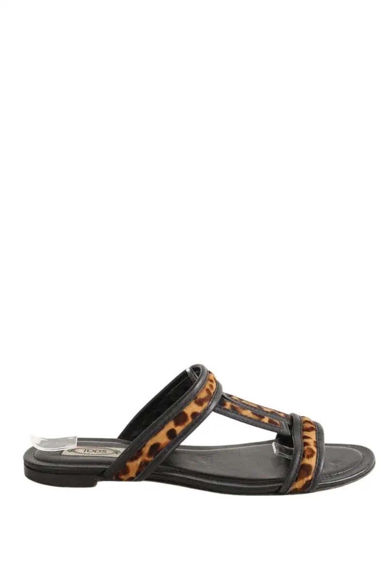 Sandales Tod's Noir en Cuir, taille 41 - Seconde Main