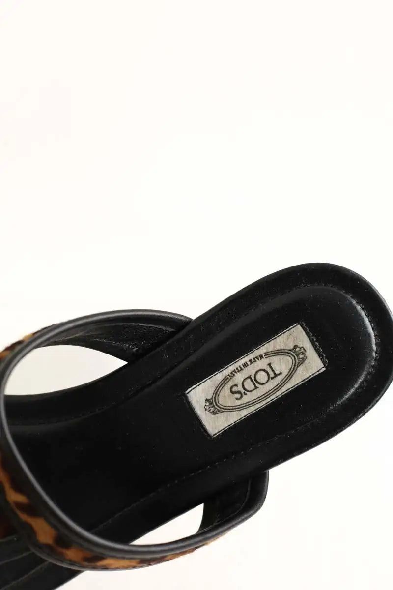 Sandales Tod's Noir en Cuir
