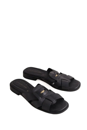 Sandales Tommy Hilfiger Noir en Cuir
