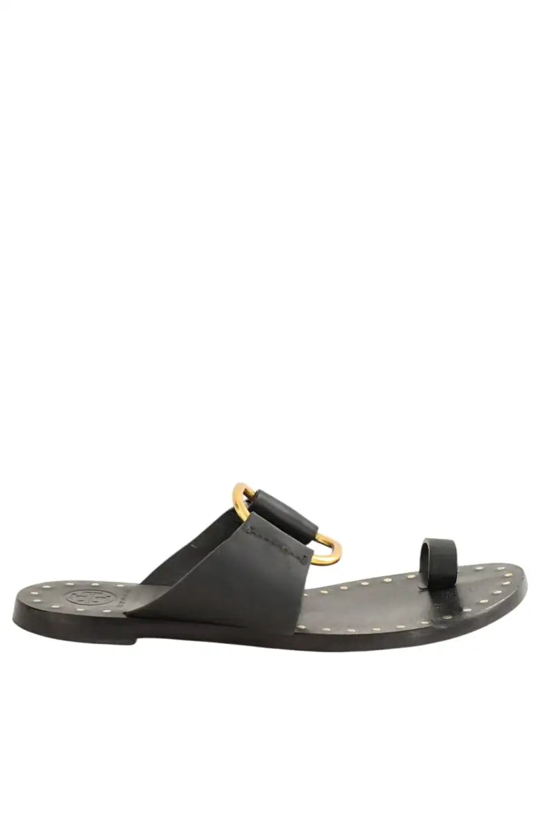 Sandales Tory Burch Noir en Cuir, taille 37 - Seconde Main