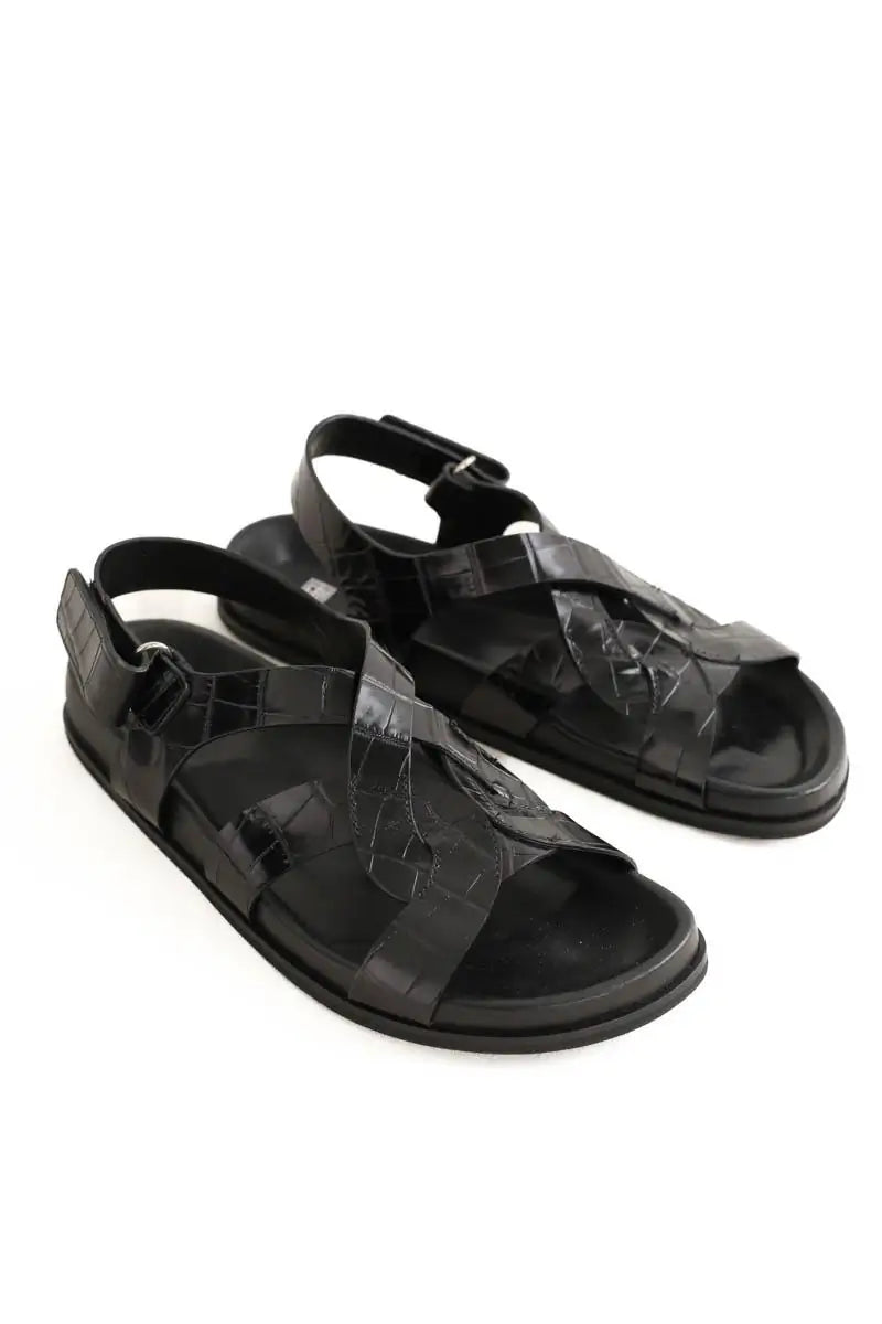 Sandales Totême Noir en Cuir