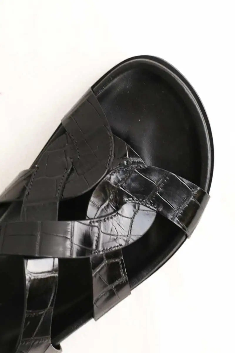 Sandales Totême Noir en Cuir