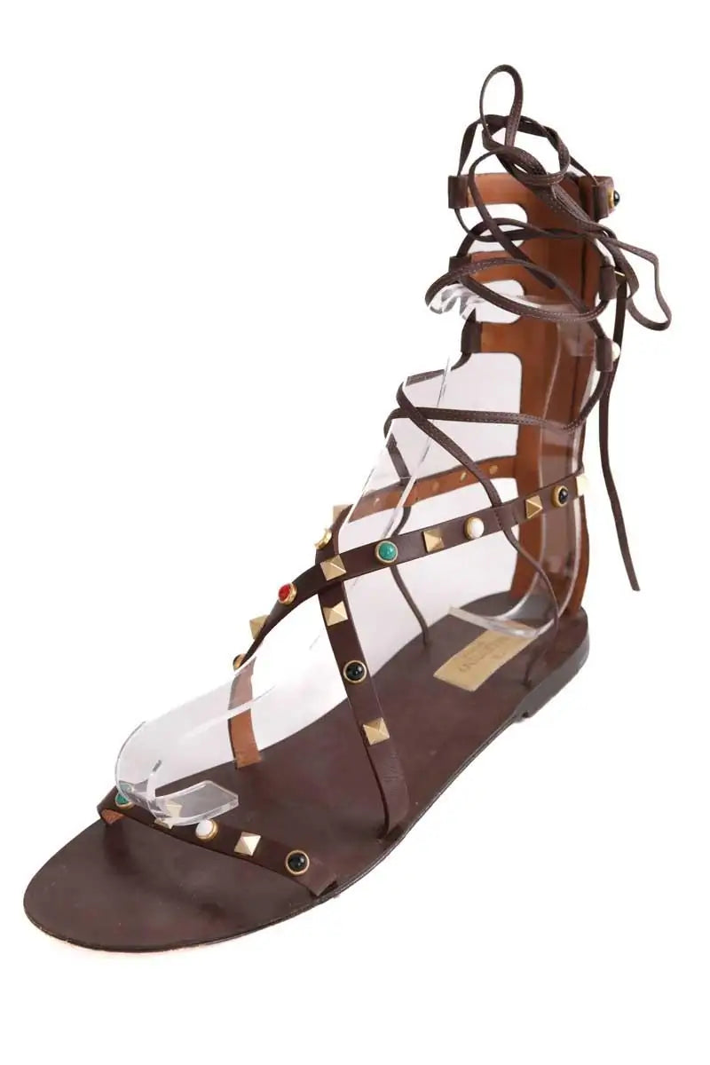 Sandales Valentino Marron en Cuir