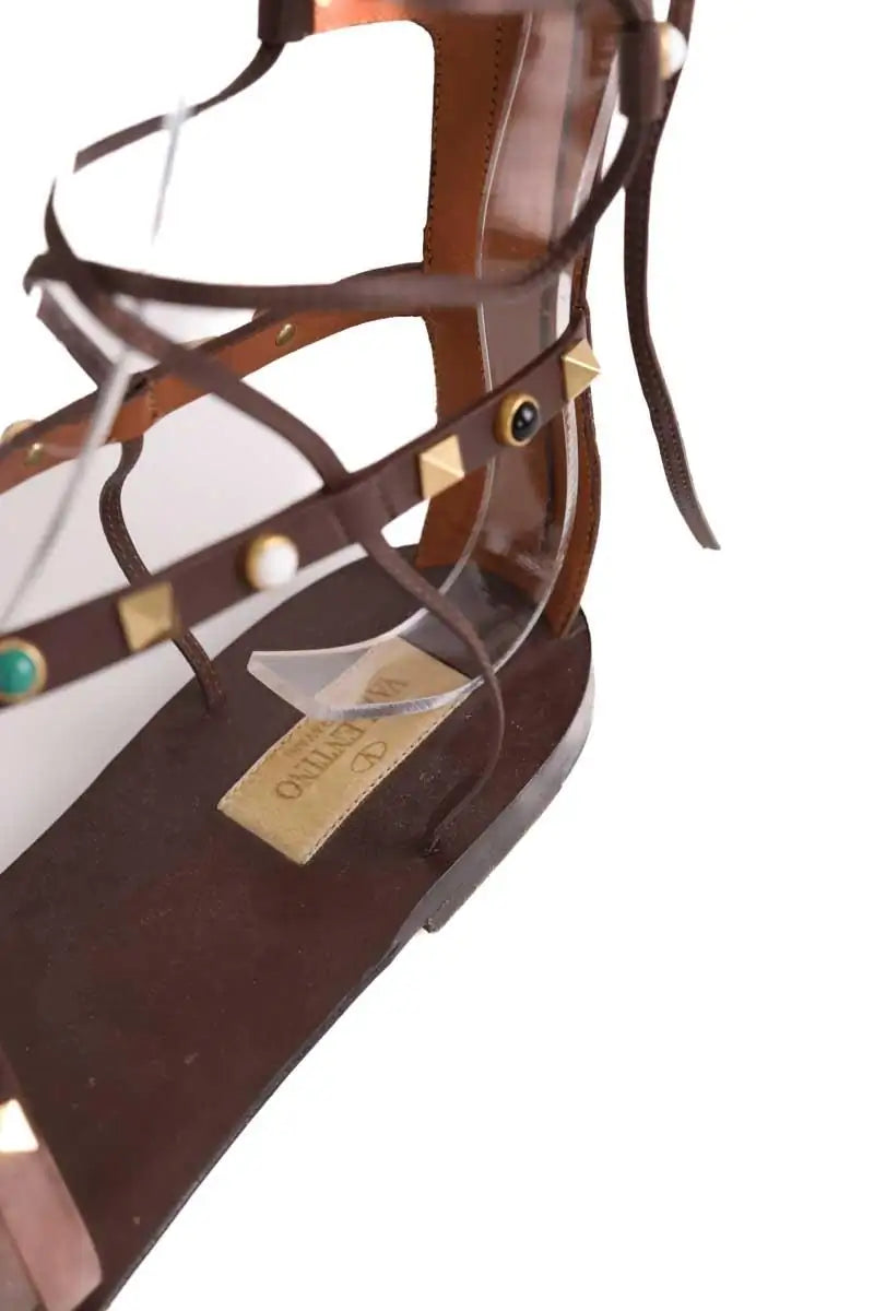 Sandales Valentino Marron en Cuir