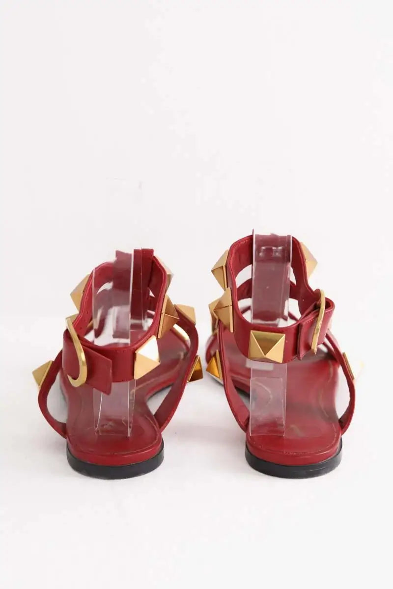 Sandales Valentino Rouge en Cuir