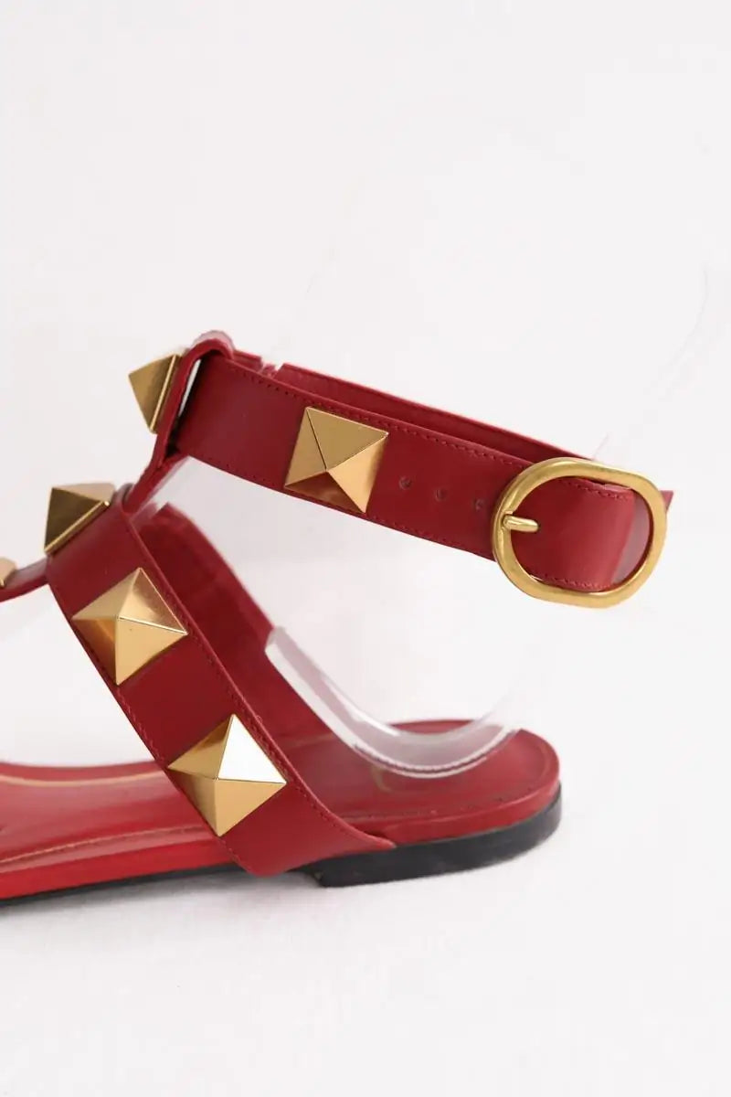 Sandales Valentino Rouge en Cuir