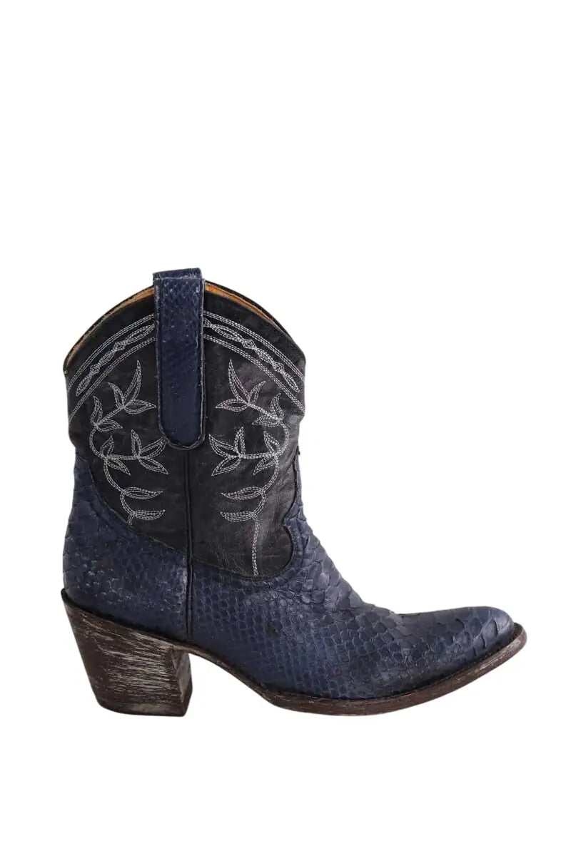 Santiags Old Gringo Bleu en Cuirs exotiques, taille 37 - Seconde Main