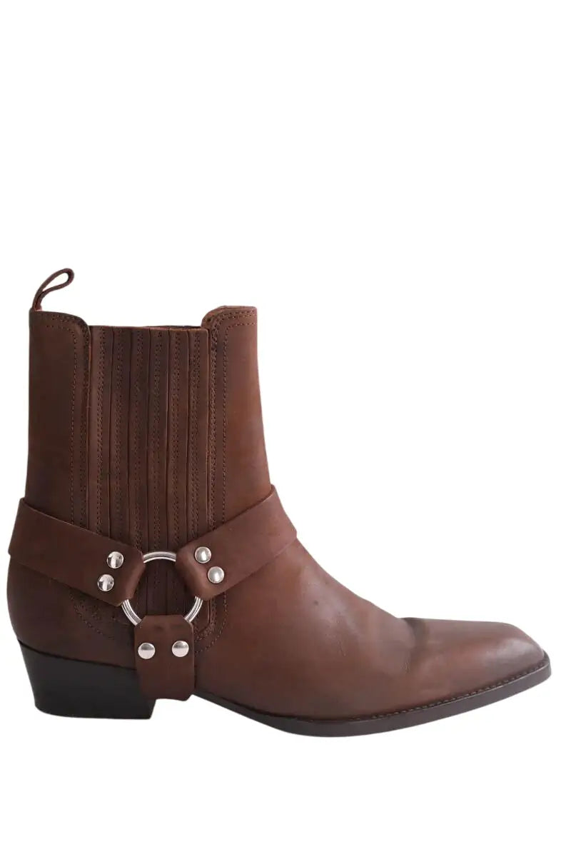 Santiags Paris Texas Marron en Cuir, taille 42 - Seconde Main