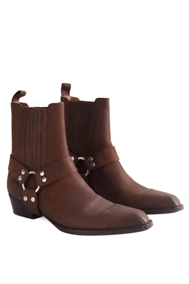 Santiags Paris Texas Marron en Cuir